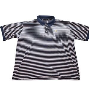 Masters Collection Polo Shirt Mens 2XL Stripe Blue Golf Augusta National Cotton